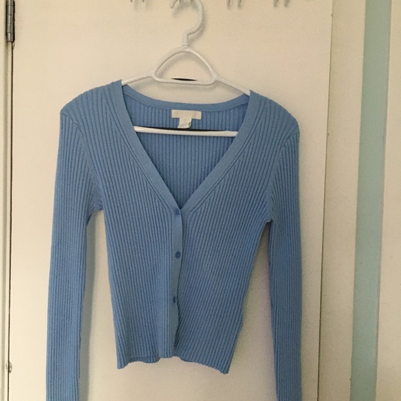Blue H&M button down cardigan - Picture 1 of 4